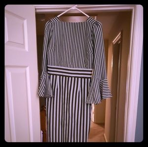 Eva Mendes striped dress